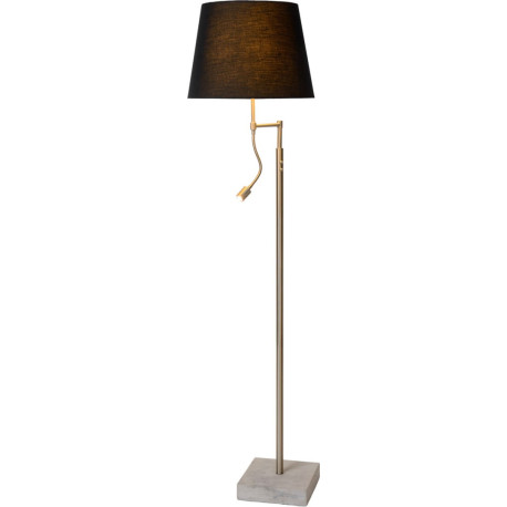 Lampadaire classique en tissu brun Annabelle