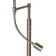 Lampadaire classique en tissu brun Annabelle