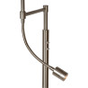 Lampadaire classique en tissu brun Annabelle