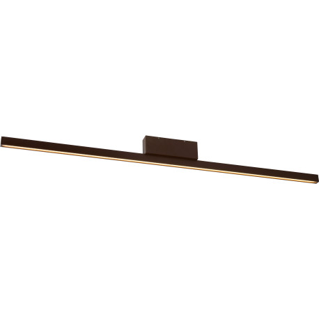 Plafonnier moderne led en aluminium brun Dundy