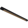 Plafonnier contemporain led en aluminium noir Olix