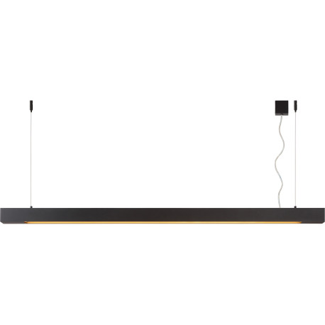 Suspension contemporaine led en aluminium noir Alex