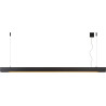 Suspension contemporaine led en aluminium noir Alex