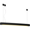 Suspension contemporaine led en aluminium noir Alex