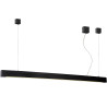 Suspension contemporaine led en aluminium noir Alex