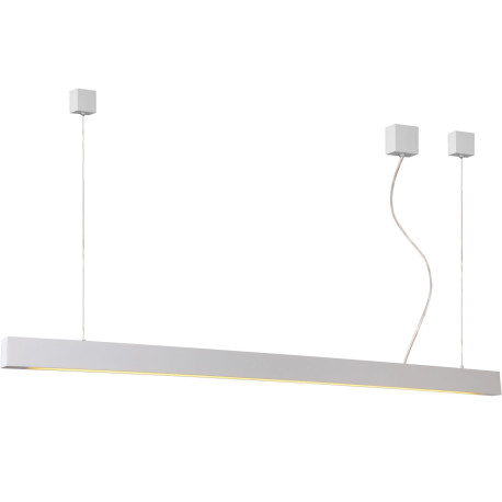 Suspension contemporaine led en aluminium blanc Alex