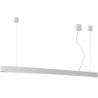 Suspension contemporaine led en aluminium blanc Alex