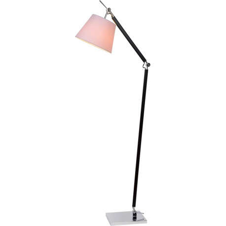 Lampadaire moderne articulé en métal et tissu blanc Bagossa