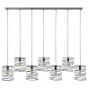 Suspension industrielle en métal noir 7 x Ø20 cm Aurèle