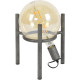 Lampe de table vintage en métal argenté Ø20 cm Russel