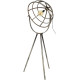 Lampadaire vintage en métal argenté Ø60 cm Erika
