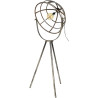 Lampadaire vintage en métal argenté Ø60 cm Erika