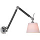 Applique moderne articulée en métal et tissu blanc Bagossa