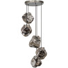 Suspension moderne 5 lampe en verre soufflé Lofty