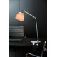 Lampe de bureau moderne articulée en métal et tissu blanc Bagossa