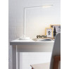 Lampe de bureau design led en métal blanc Rivage