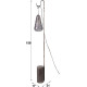 Lampadaire contemporain abat-jour en verre Lucena