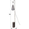 Lampadaire contemporain abat-jour en verre Lucena
