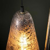 Lampadaire contemporain abat-jour en verre Lucena