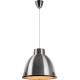 Suspension industriel en aluminium satin chromé Maya
