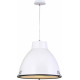 Suspension industrielle en métal blanc Sonia