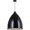 Suspension industrielle aluminium et verre noir Rosana
