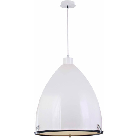 Suspension industrielle aluminium et verre blanc Rosana