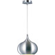 Suspension design en acier satin chromé Sileone