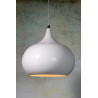 Suspension design en métal blanc Soledad