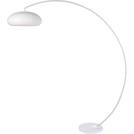 Lampadaire vintage en arc blanc Elis