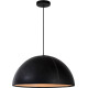 Suspension design métal et cuir noir Olinda