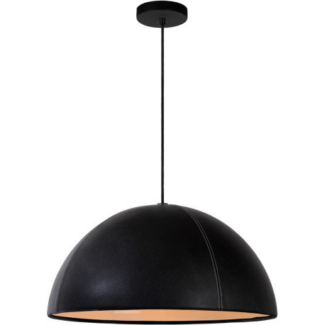 Suspension design métal et cuir noir Olinda