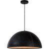Suspension design métal et cuir noir Olinda