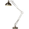 Lampadaire industriel articulé en métal chromé mat Joanice