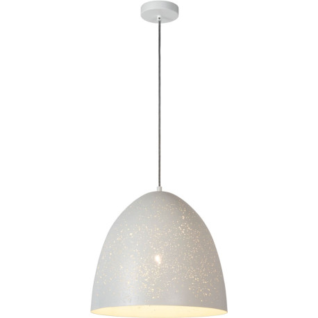 Suspension design en métal blanc Solice