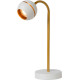 Lampe de bureau design led dorée et blanche Wity