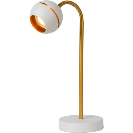 Lampe de bureau design led dorée et blanche Wity