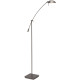 Lampadaire liseuse moderne en métal chromé Luna