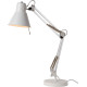 Lampe de bureau design en métal blanc Emelyn