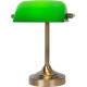 Lampe à poser vintage en métal et en verre vert Luxory