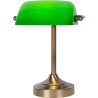 Lampe à poser vintage en métal et en verre vert Luxory