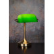 Lampe à poser vintage en métal et en verre vert Luxory