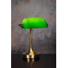 Lampe à poser vintage en métal et en verre vert Luxory