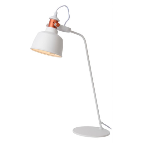Lampe à poser industrielle en métal blanc Callopsy
