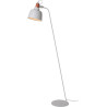 Lampadaire industriel droit en métal blanc Severyn