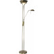 Lampadaire rustique en métal avec liseuse bronze Galva