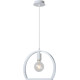 Suspension design en métal blanc Jesabel