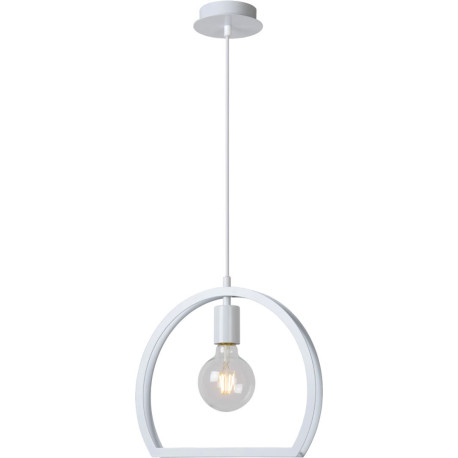 Suspension design en métal blanc Jesabel