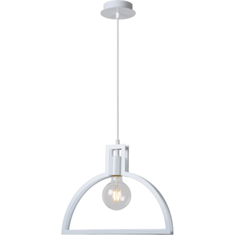 Suspension design en métal blanc Rosabel