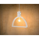 Suspension design en métal blanc Rosabel